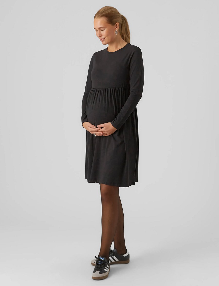 Mamalicious - MLMIA LS JRS ABK SKATER DRESS A. E. NOOS - t-särkkleidid - black - 3