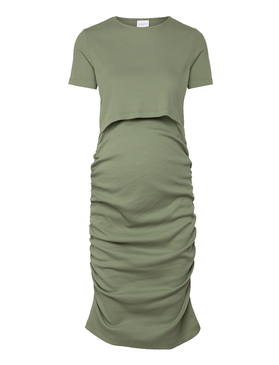 Mamalicious - MLEMILY JUNE SS JRS SHORT DRESS 2F - hedge green - 0