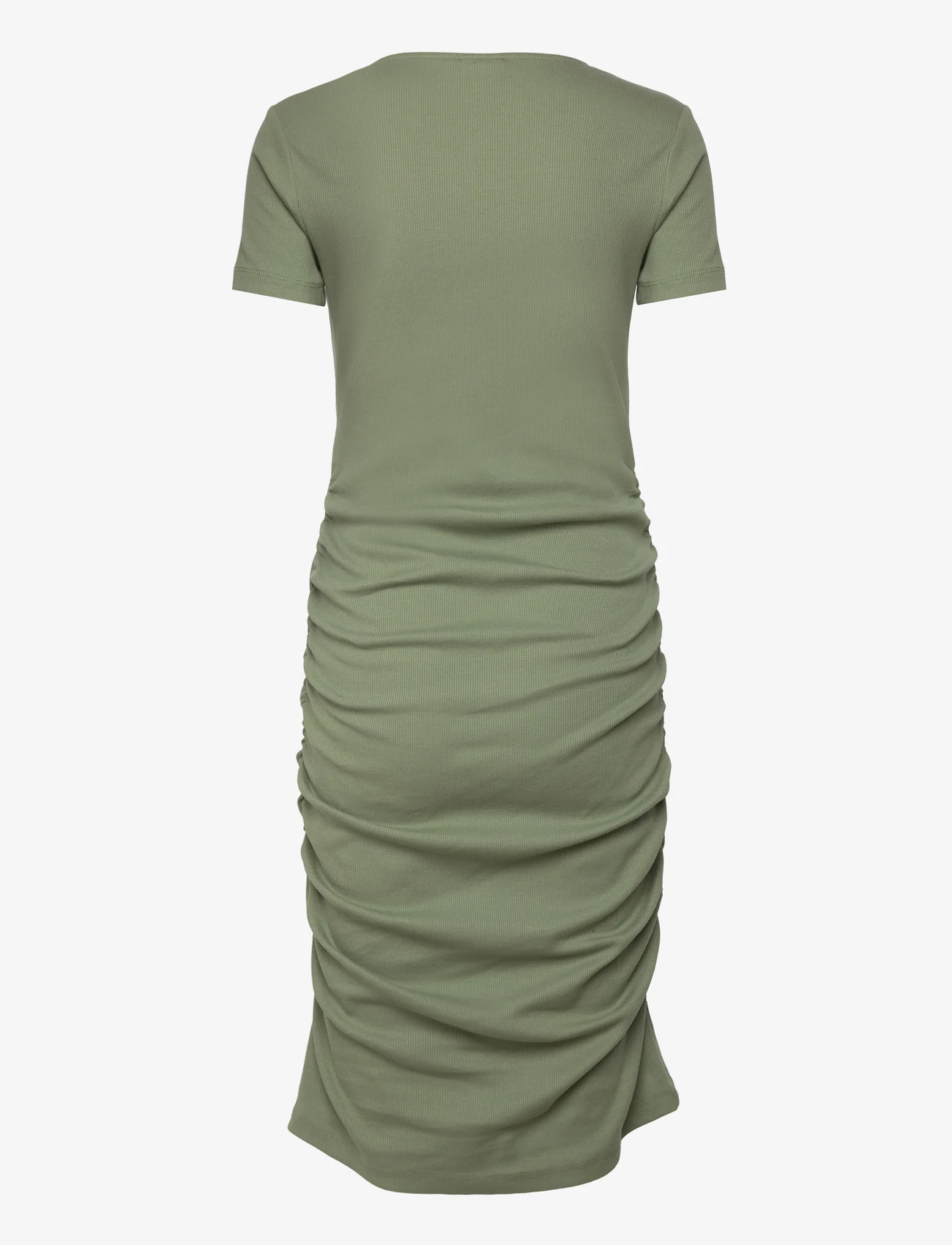 Mamalicious - MLEMILY JUNE SS JRS SHORT DRESS 2F A - midi dresses - hedge green - 1