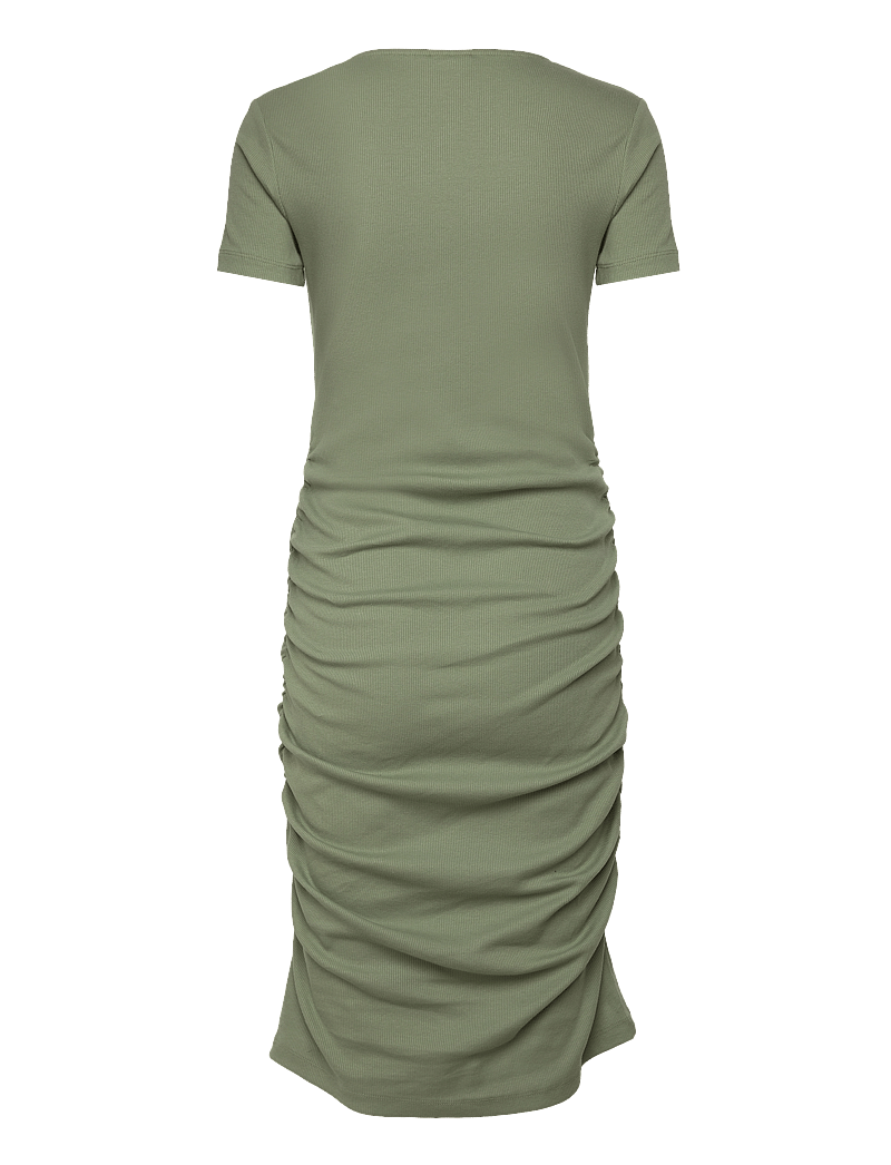 Mamalicious - MLEMILY JUNE SS JRS SHORT DRESS 2F - midiklänningar - hedge green - 1