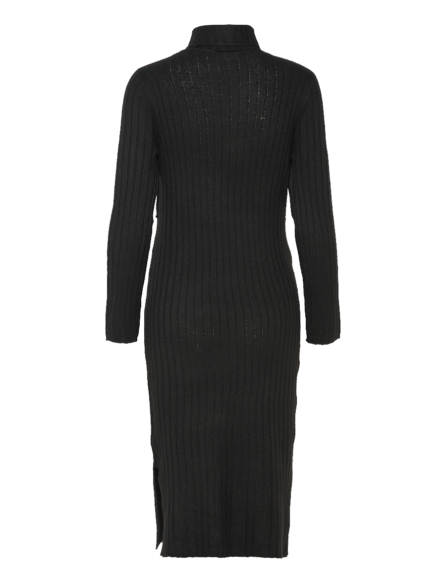 Mamalicious - MLSUNIVA JUNE LS KNIT MIDI DRESS 2F NOOS - midikleidid - black - 4