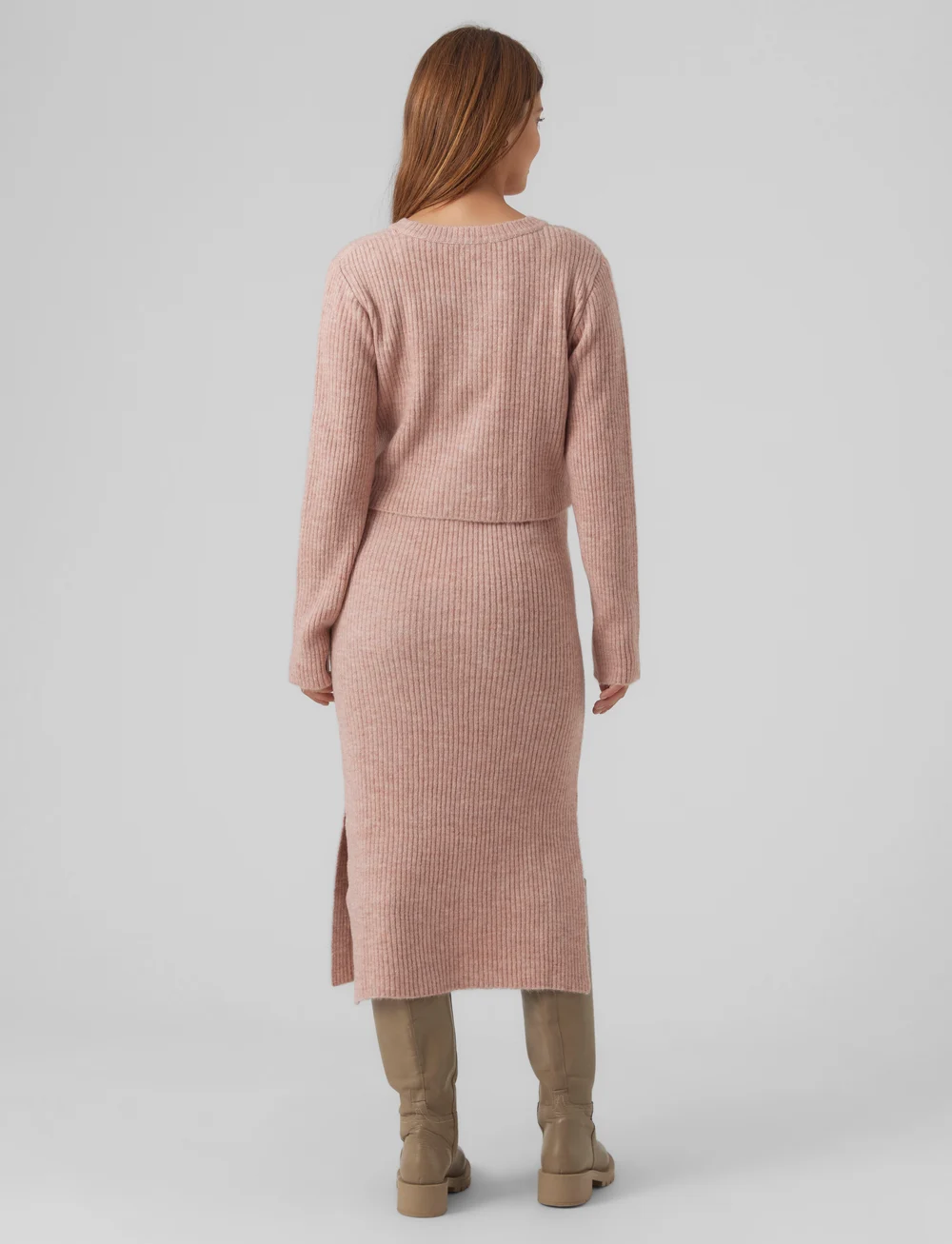 Mamalicious - MLISLA KNIT MIDI SKIRT HW - hosen - wild rose - 4