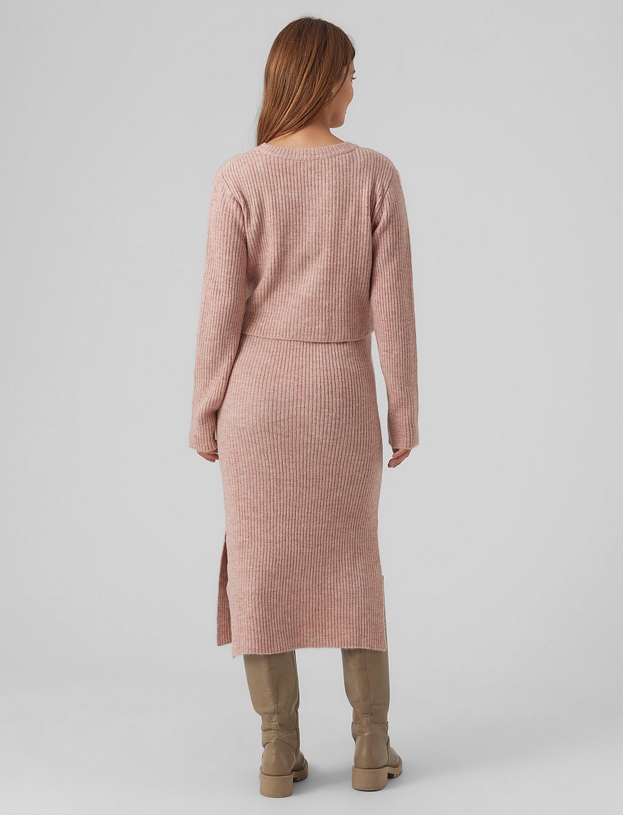 Mamalicious - MLISLA KNIT MIDI SKIRT HW - hosen - wild rose - 4