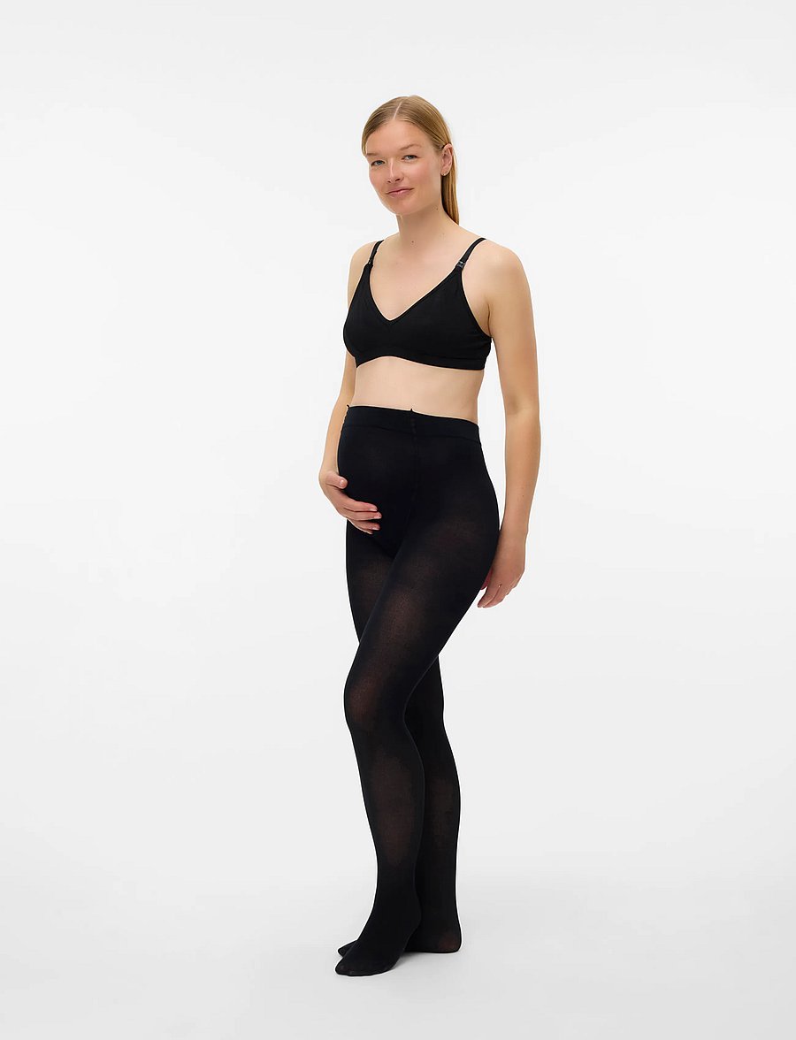 Mamalicious - MLJENNIE PANTYHOSE 200DEN 2-P NOOS - aluspesu - black - 4