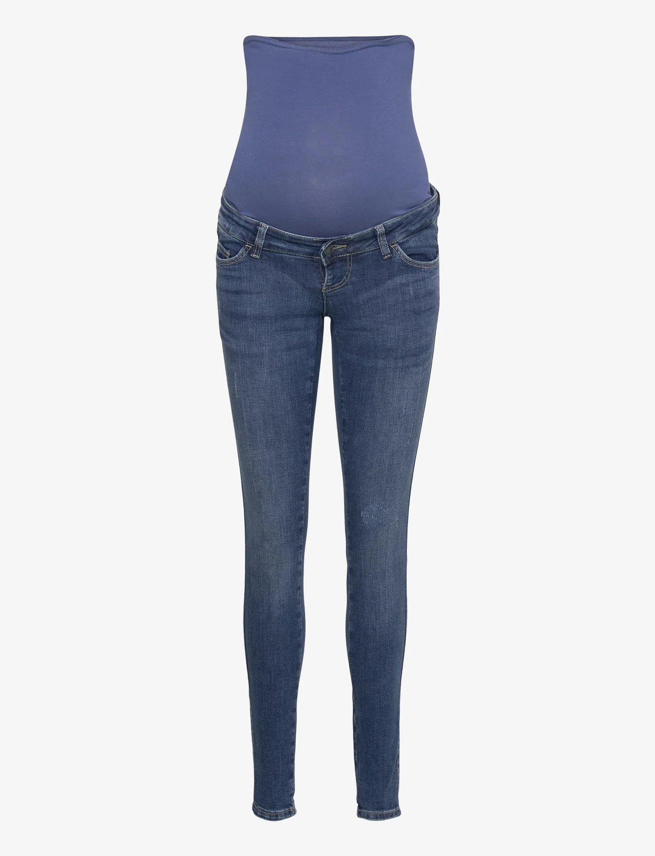 Mamalicious - MLBETTY DESTROYED SKINNY JEANS - skinny jeans - medium blue denim - 0