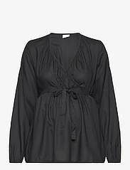 Mamalicious - MLMERCY TESS L/S WO TOP 2F A. - long-sleeved blouses - black - 0
