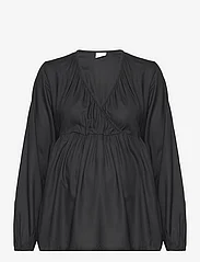 Mamalicious - MLMERCY TESS L/S WO TOP 2F A. - long-sleeved blouses - black - 3