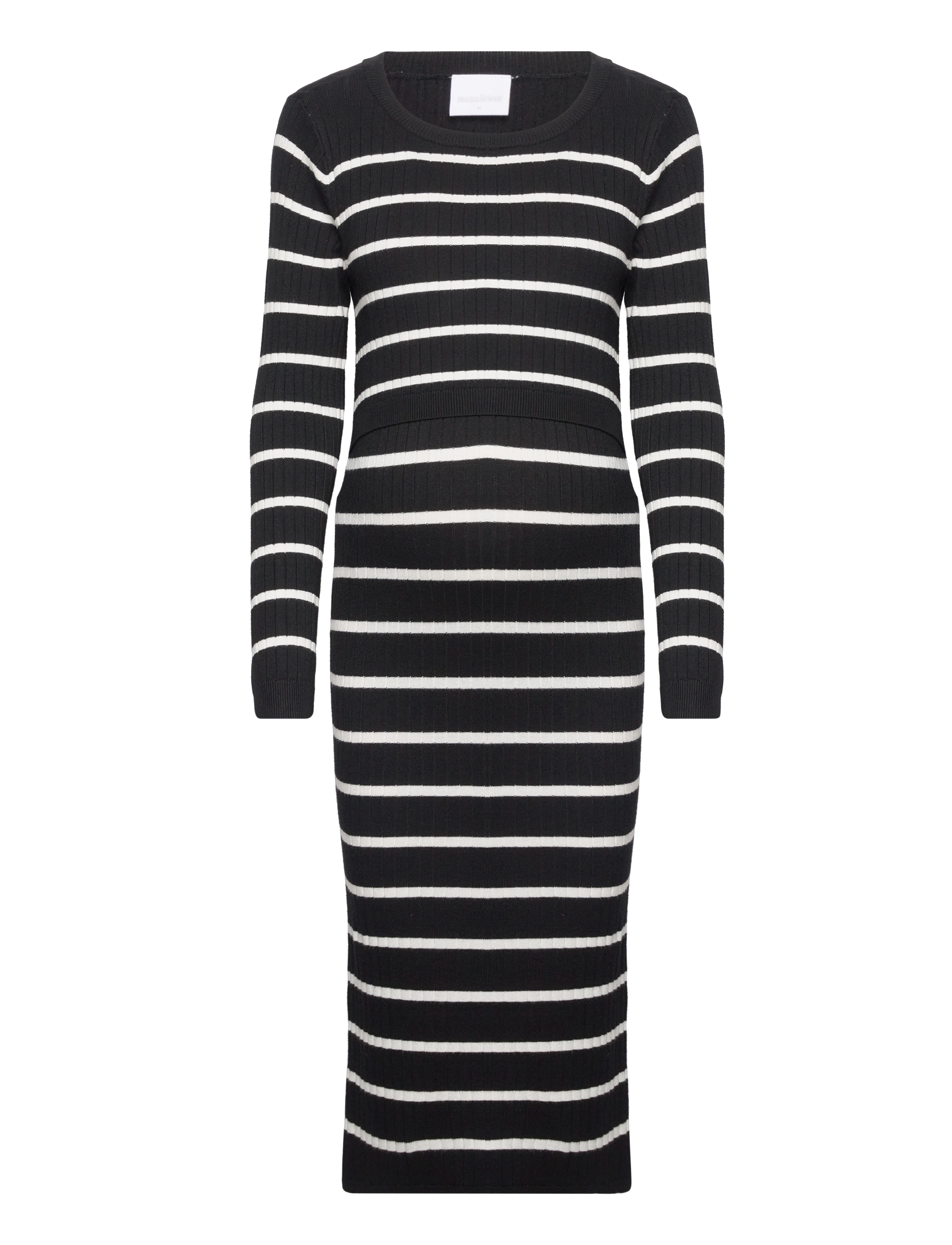 MAMALICIOUS Mlnewsiv June Ls Uk Knit Kleid 2F A Noos Schwarz - L - Damen