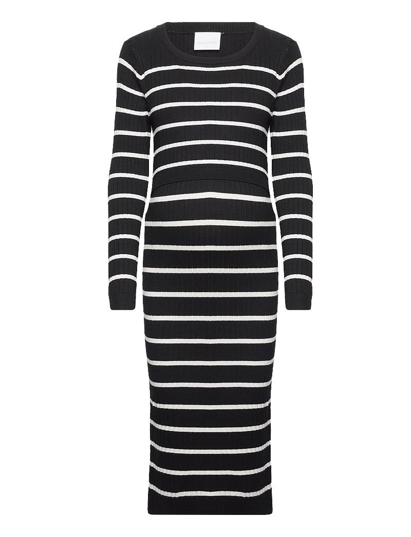 Mamalicious - MLNEWSIV JUNE LS UK KNIT DRESS 2F A NOOS - midikleider - black - 1