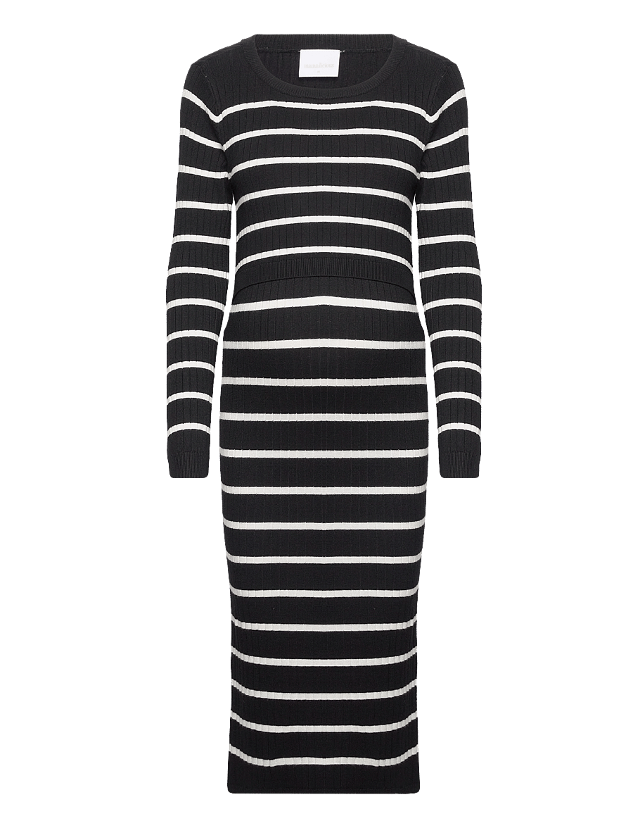 Mamalicious - MLNEWSIV JUNE LS UK KNIT DRESS 2F A NOOS - black - 1