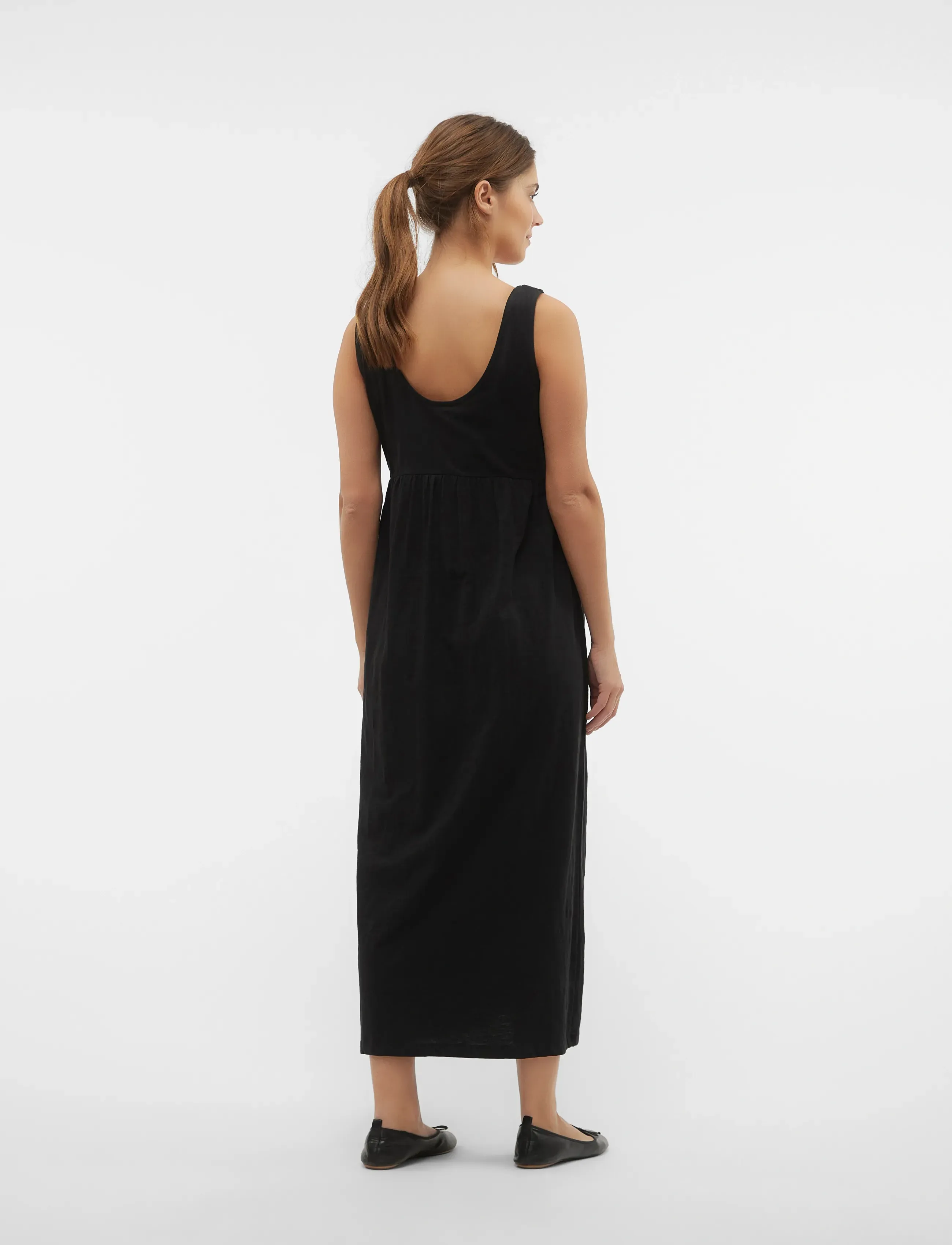 Mamalicious - MLIVY LIA SL JRS ANKLE DRESS 2F NOOS - midi kjoler - black - 2