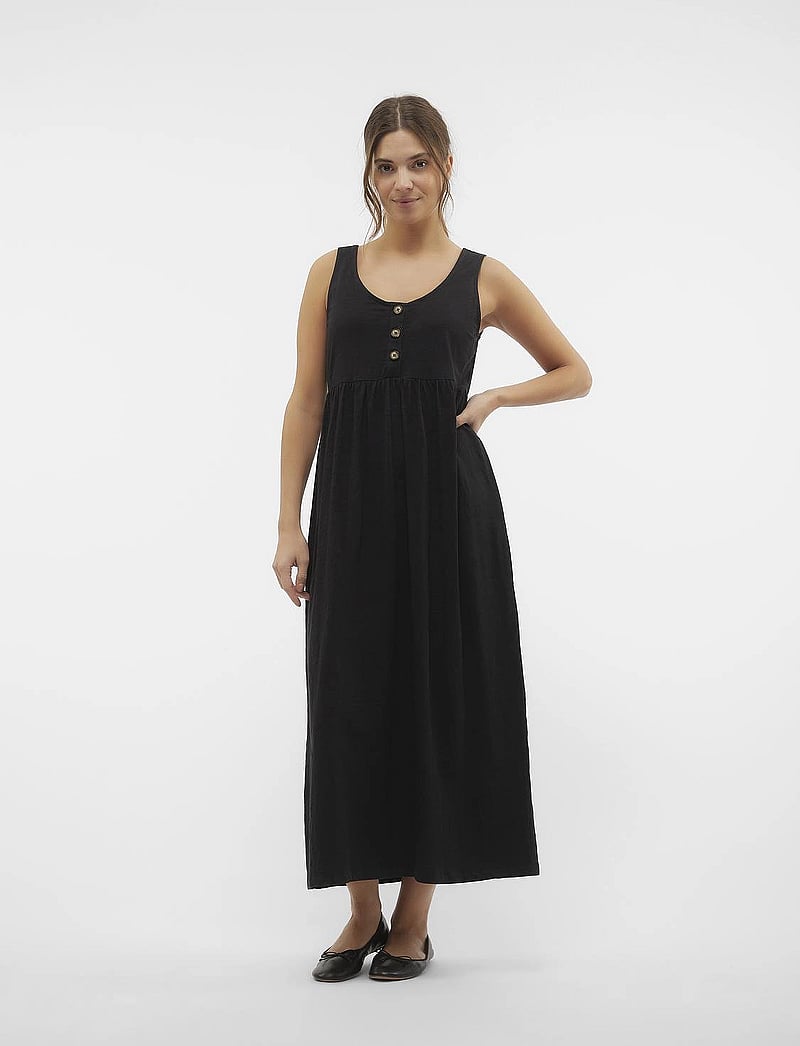 Mamalicious - MLIVY LIA SL JRS ANKLE DRESS 2F NOOS - midi kjoler - black - 3