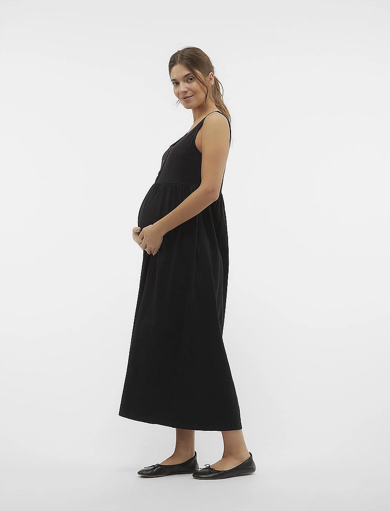 Mamalicious - MLIVY LIA SL JRS ANKLE DRESS 2F NOOS - midi kjoler - black - 5
