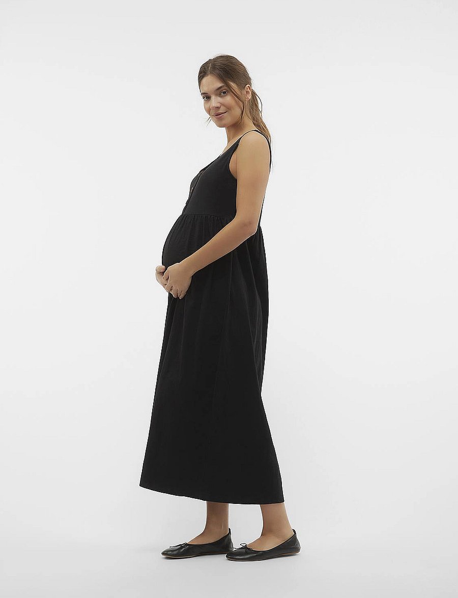 Mamalicious - MLIVY LIA SL JRS ANKLE DRESS 2F NOOS - midikleider - black - 5
