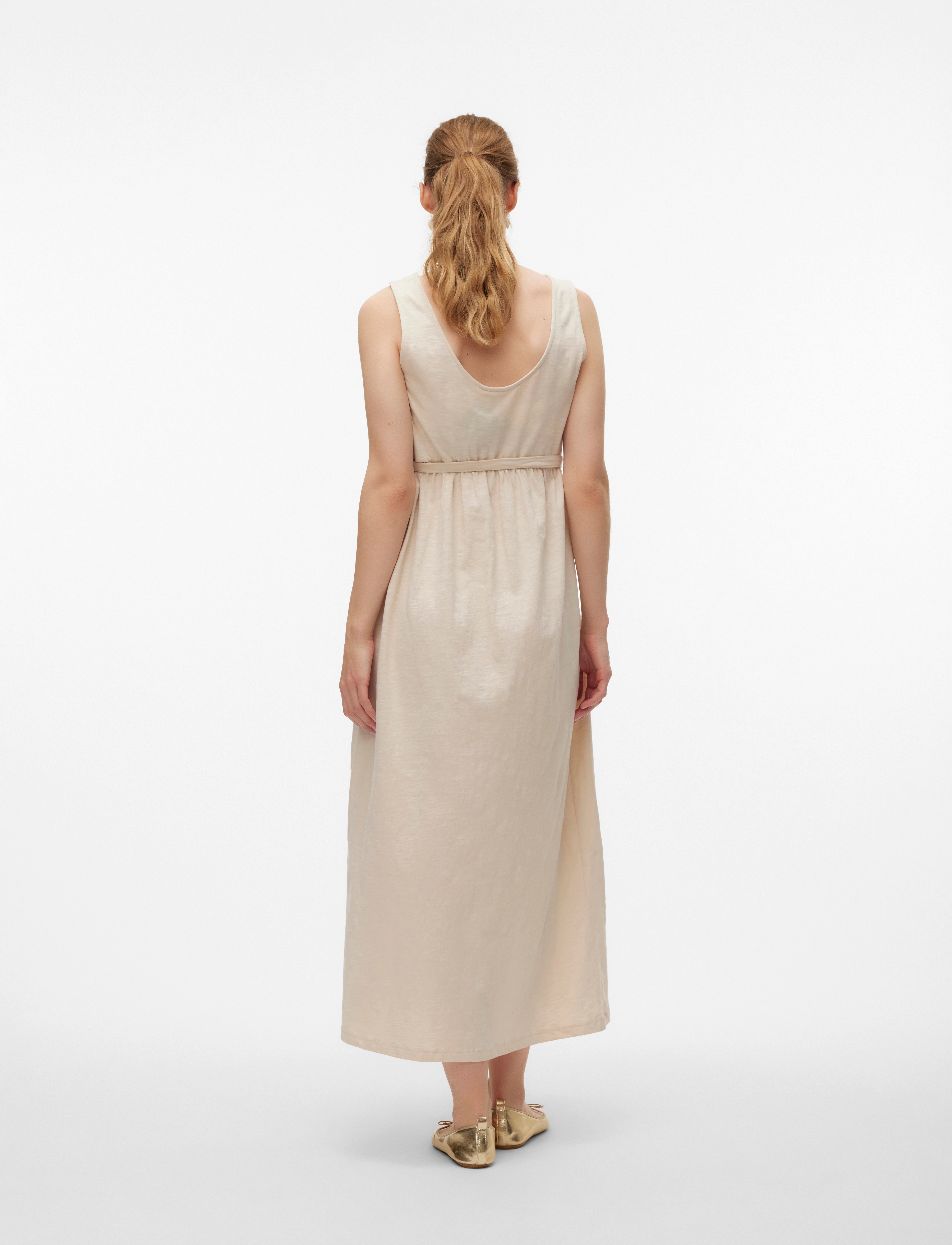 Mamalicious - MLIVY LIA SL JRS ANKLE DRESS 2F NOOS - midi kjólar - french oak - 2