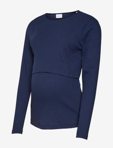 MLEMILY JUNE LS JRS TOP 2F - long-sleeved tops - naval academy, Mamalicious