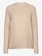 MLANA VITA L/S KNIT TOP 2F A. - FRENCH OAK