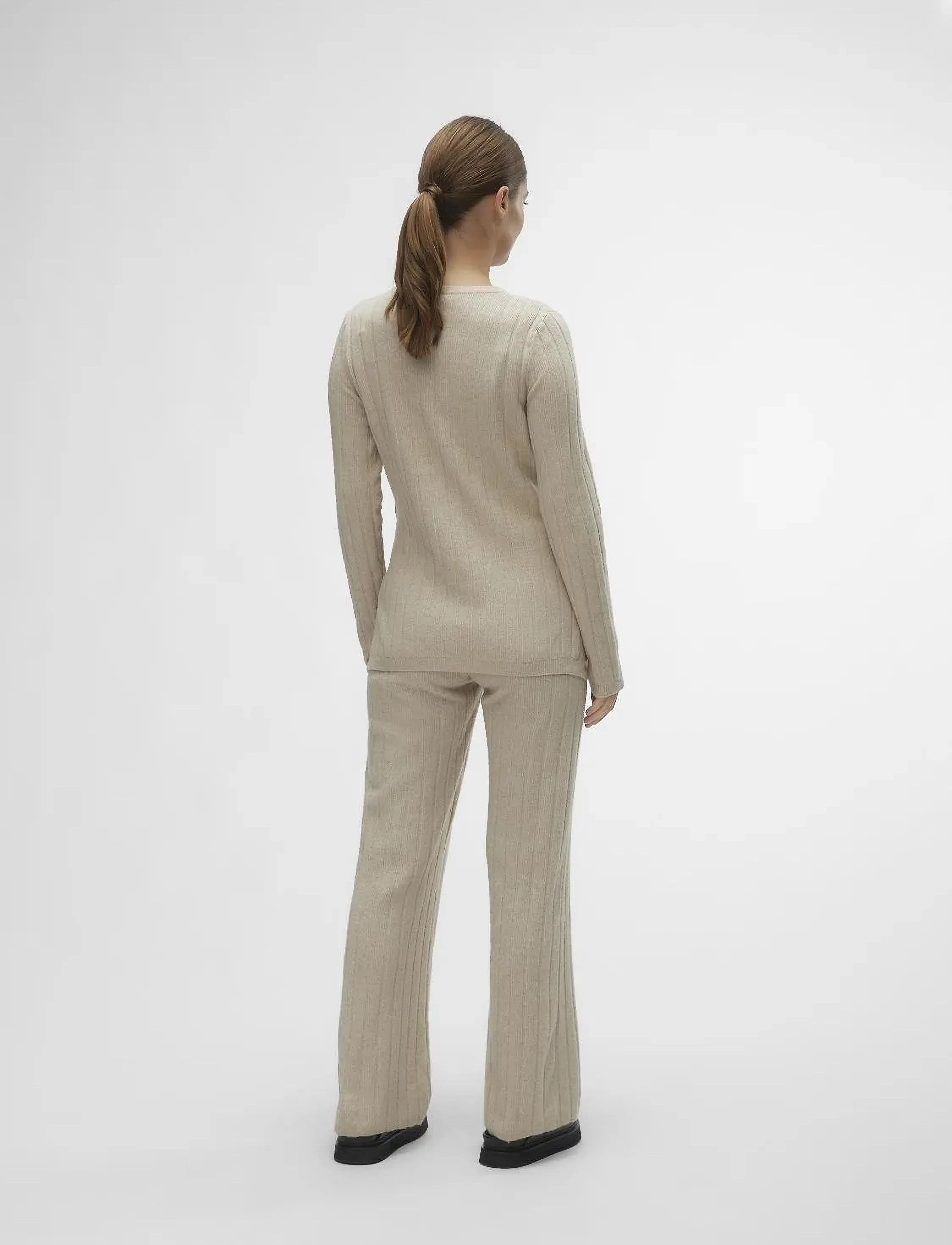 Mamalicious - MLANA KNIT PANT HW A. - laveste priser - french oak - 4