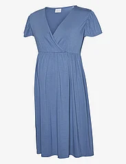 Mamalicious - MLKHLOE TESS CAP JRS SHORT DRESS A. - midi dresses - coronet blue - 0