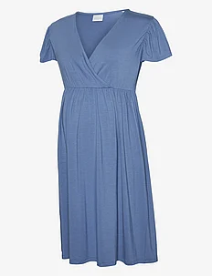 MLKHLOE TESS CAP JRS SHORT DRESS A. - sukienki do kolan i midi - coronet blue, Mamalicious