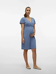 Mamalicious - MLKHLOE TESS CAP JRS SHORT DRESS A. - midi dresses - coronet blue - 1