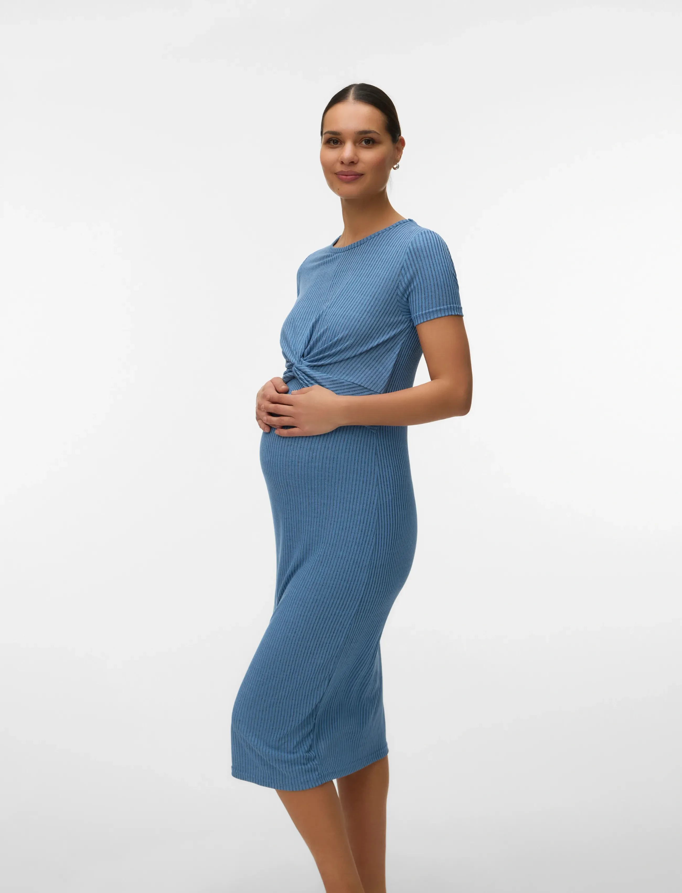 Mamalicious MLANLI JUNE SS JRS MIDI DRESS 2F - Kläder - BRUNNERA BLUE / blue