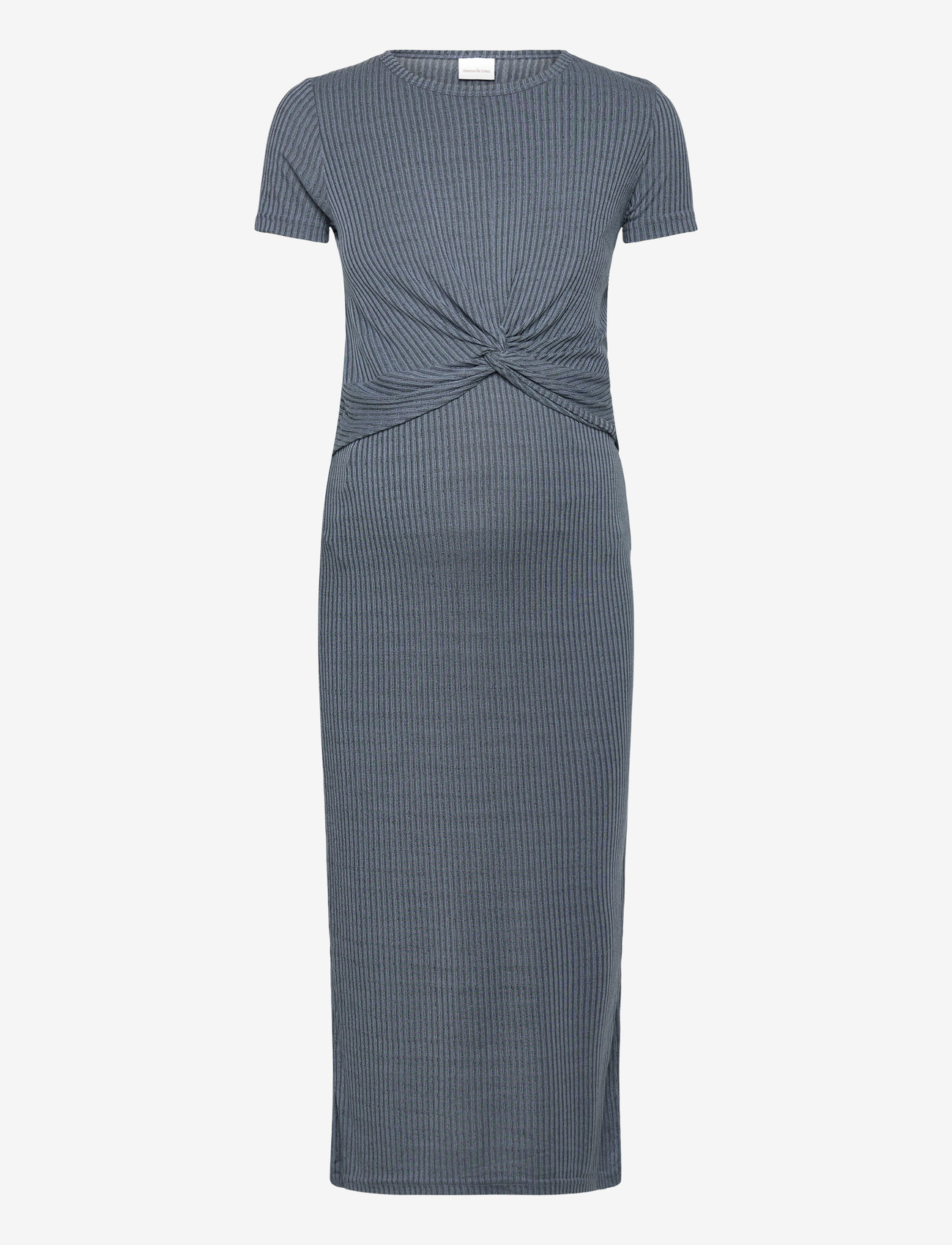 Mamalicious - MLANLI JUNE SS JRS MIDI DRESS 2F - midi kjoler - stonewash - 0