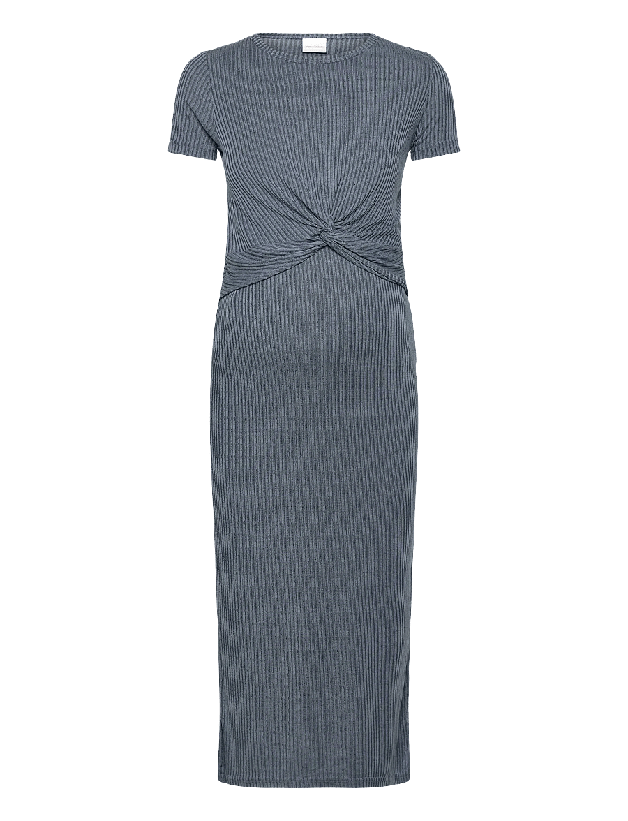Mamalicious - MLANLI JUNE SS JRS MIDI DRESS 2F - midiklänningar - stonewash - 1