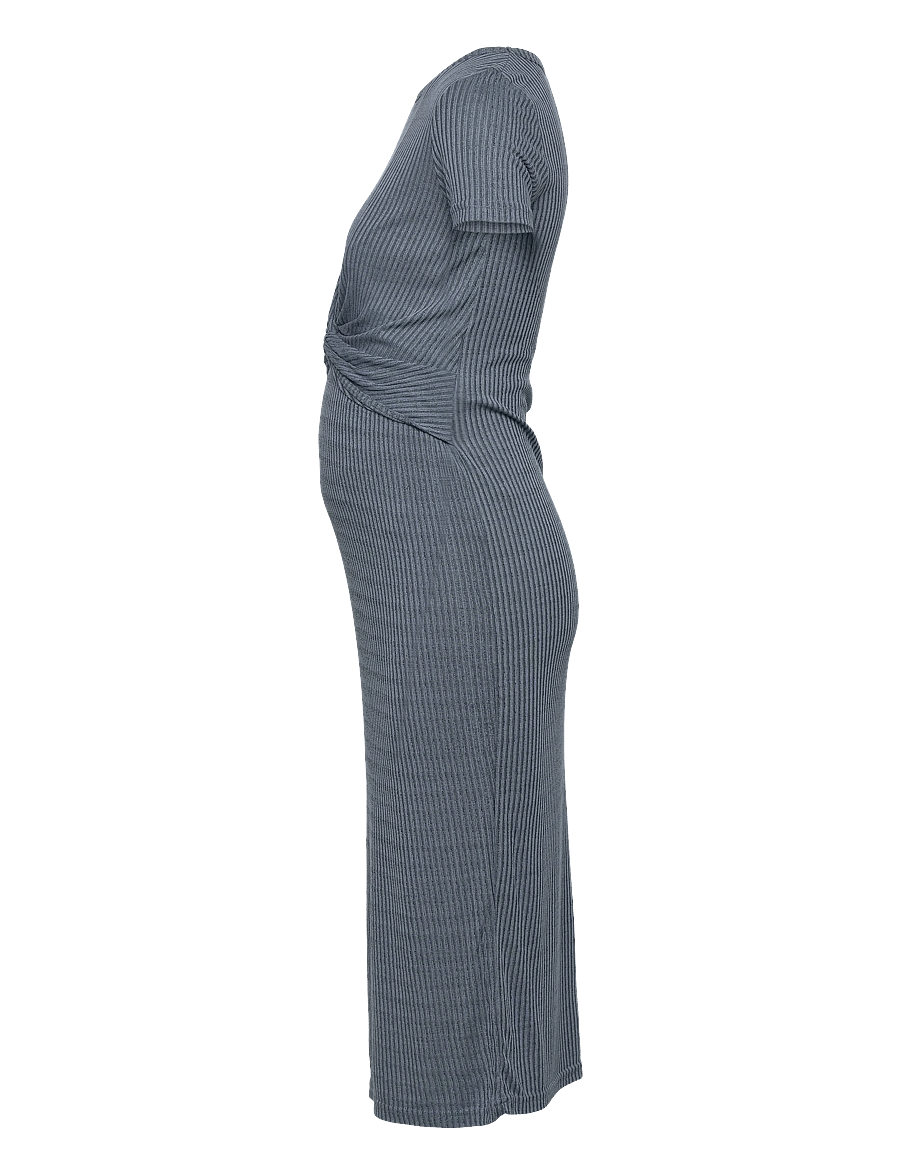 Mamalicious - MLANLI JUNE SS JRS MIDI DRESS 2F - midiklänningar - stonewash - 2