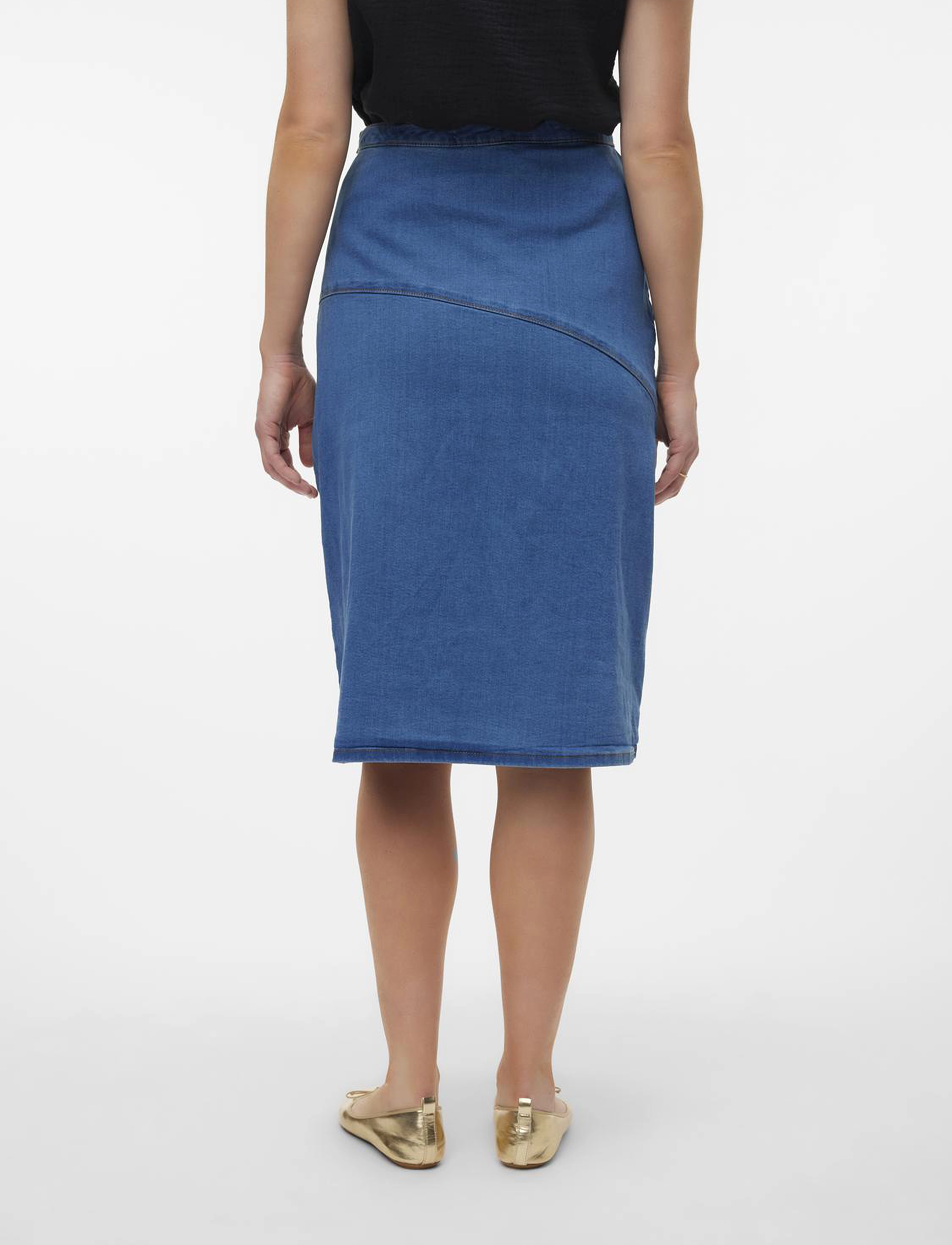 Mamalicious - MLPINE DENIM UK SKIRT - laveste priser - medium blue denim - 2