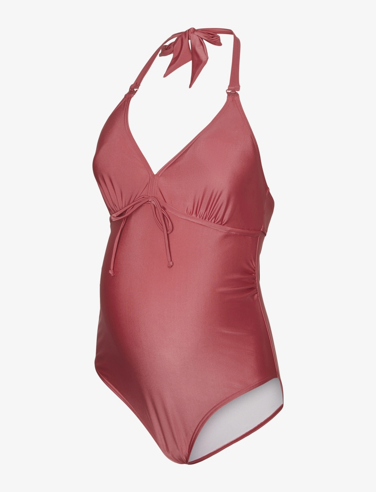 Mamalicious MLMOLLY HALTER PADDED SWIMSUIT 2F - Ventetøj - HOLLY BERRY / pink/rose