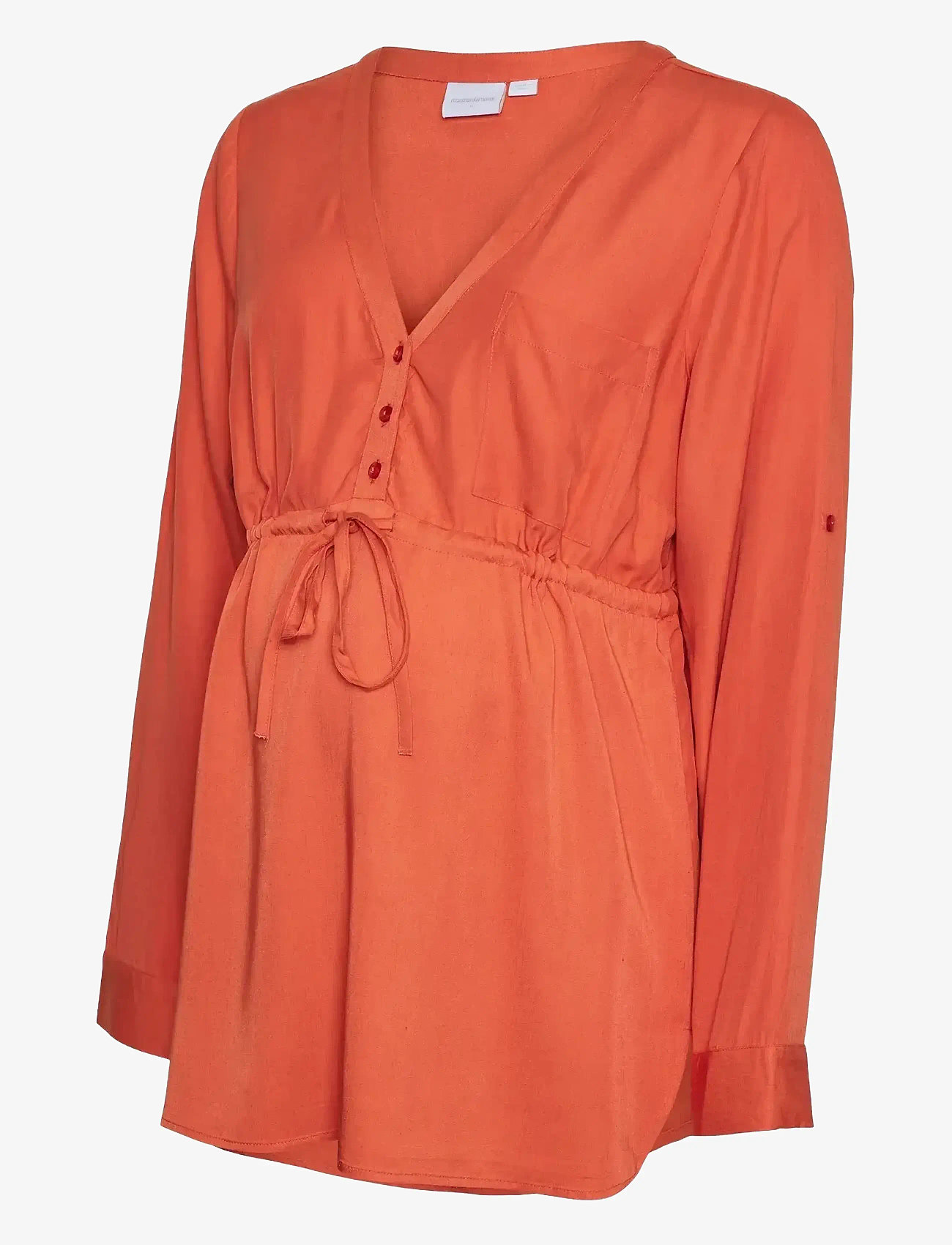 Mamalicious - MLALICIA LIA L/S WO TOP 2F A. - burnt sienna - 1