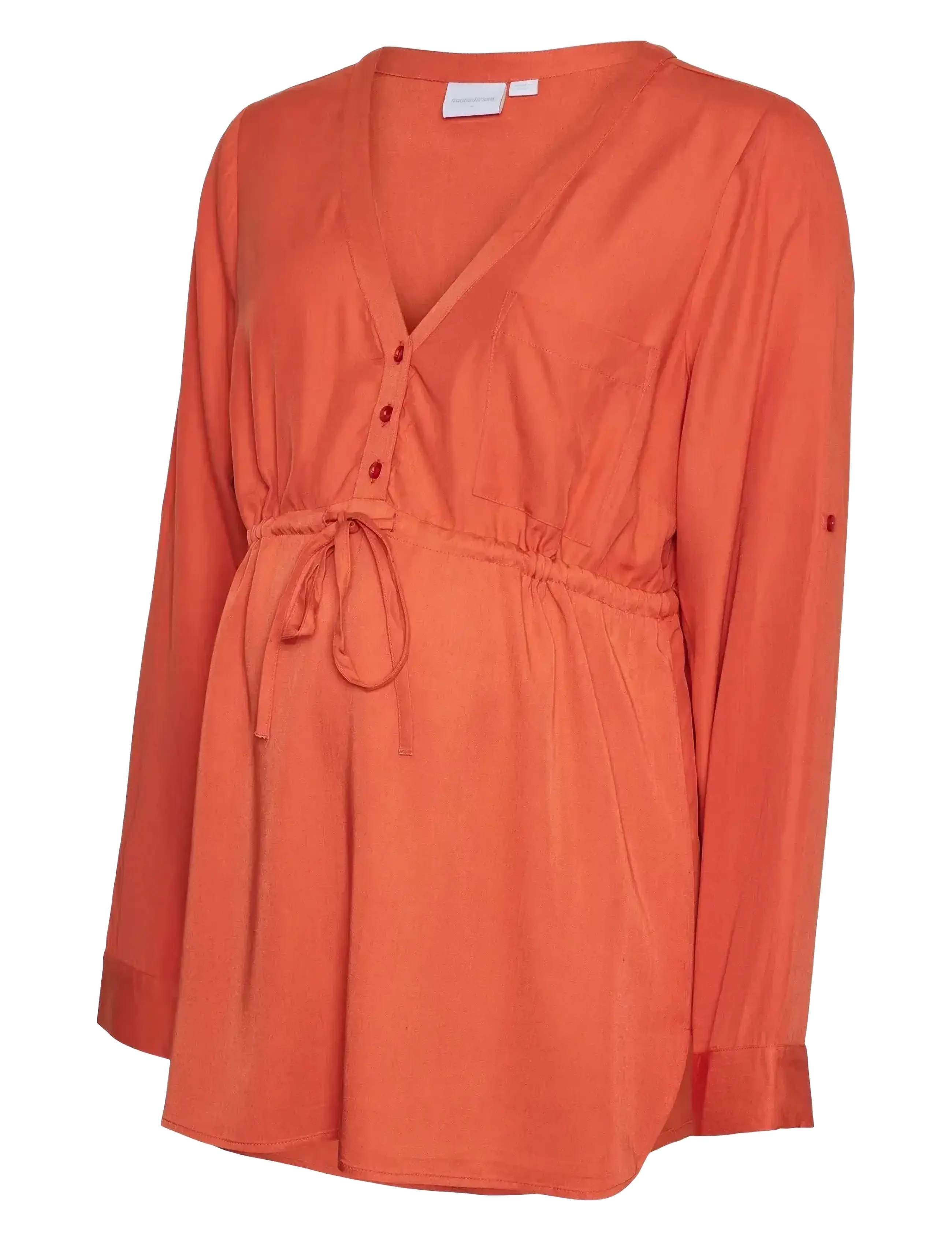 Mamalicious MLALICIA LIA L/S WO TOP 2F A. - Bluser - BURNT SIENNA / orange