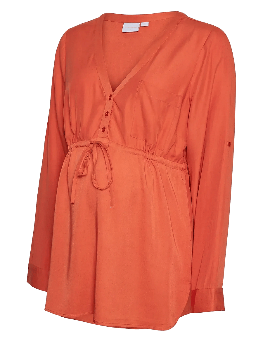 Mamalicious - MLALICIA LIA L/S WO TOP 2F A. - pitkähihaiset puserot - burnt sienna - 1