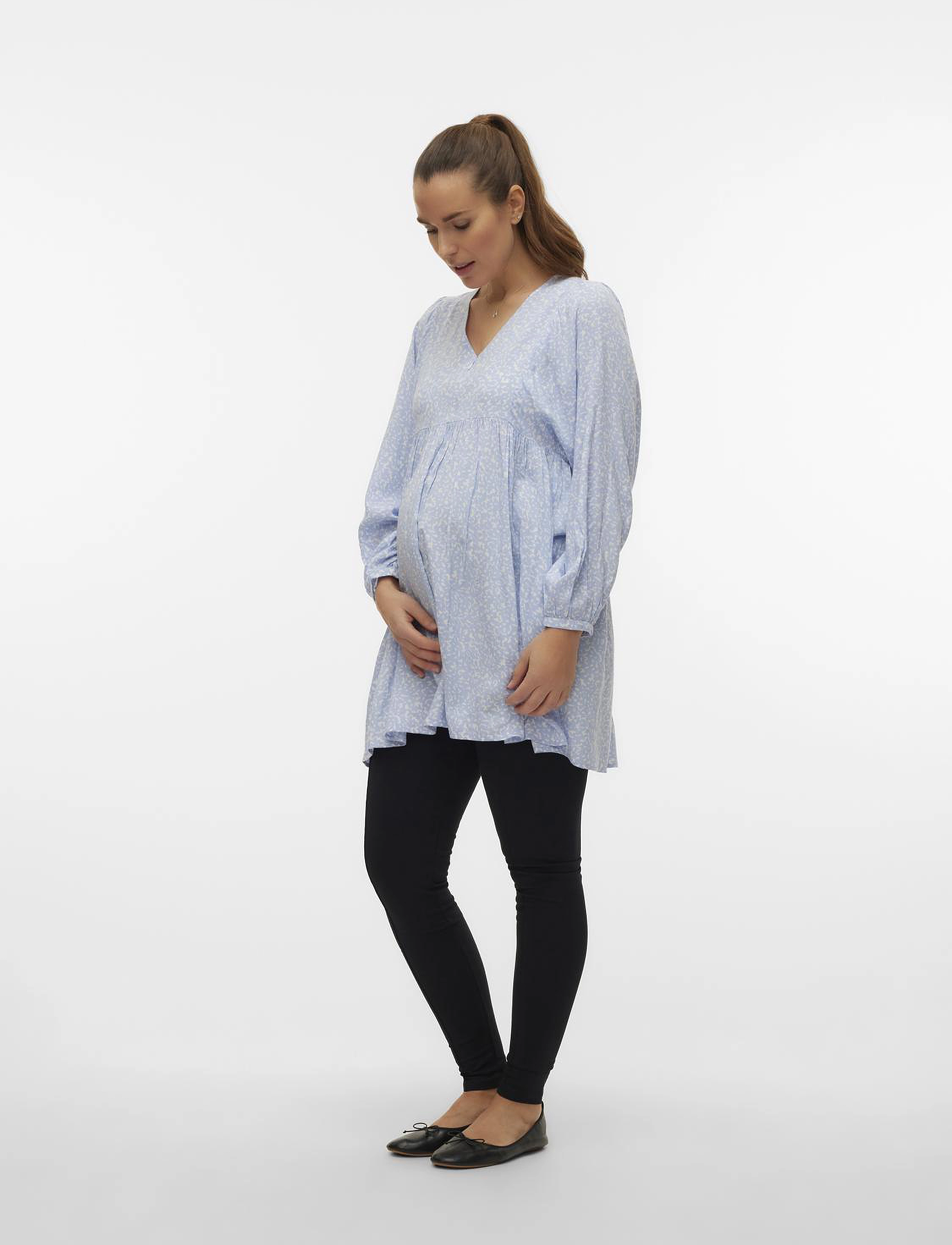 Mamalicious - MLKAMILLA LIA L/S WO TUNIC 2F A. - brunnera blue - 4