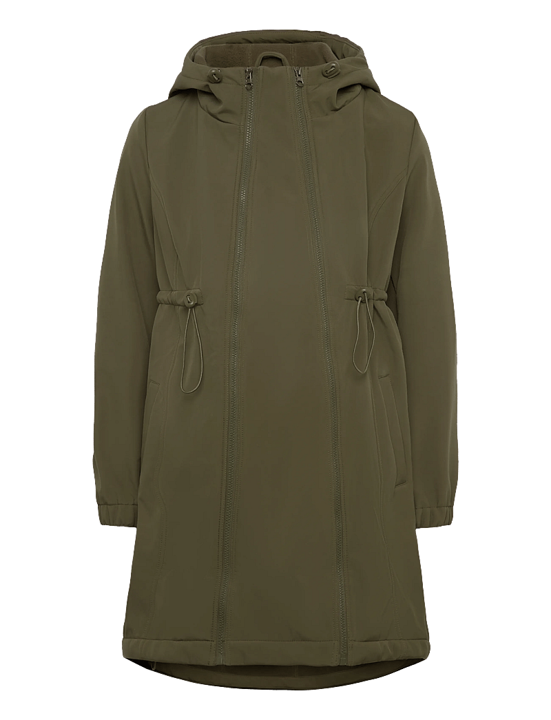 Mamalicious - MLNELL SOLID 3IN1 SOFTSHELL JACKET NOOS - parkas - ivy green - 1