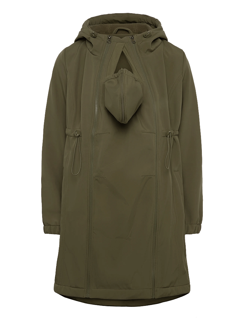 Mamalicious - MLNELL SOLID 3IN1 SOFTSHELL JACKET NOOS - parkas - ivy green - 3