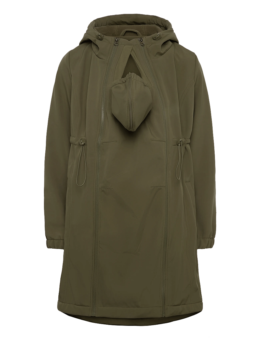 Mamalicious - MLNELL SOLID 3IN1 SOFTSHELL JACKET A. - parkad - ivy green - 3