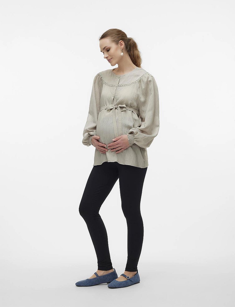Mamalicious - MLZIARA LIA L/S WO TOP 2F - cool grey - 3
