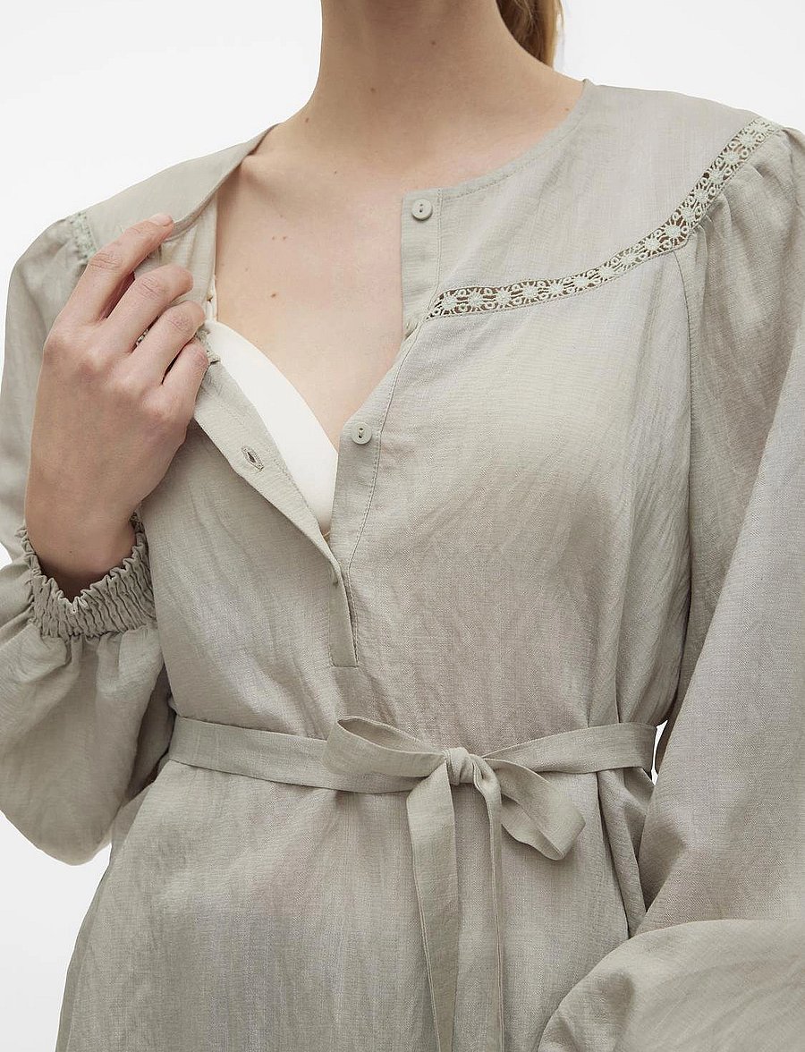 Mamalicious - MLZIARA LIA L/S WO TOP 2F - cool grey - 4