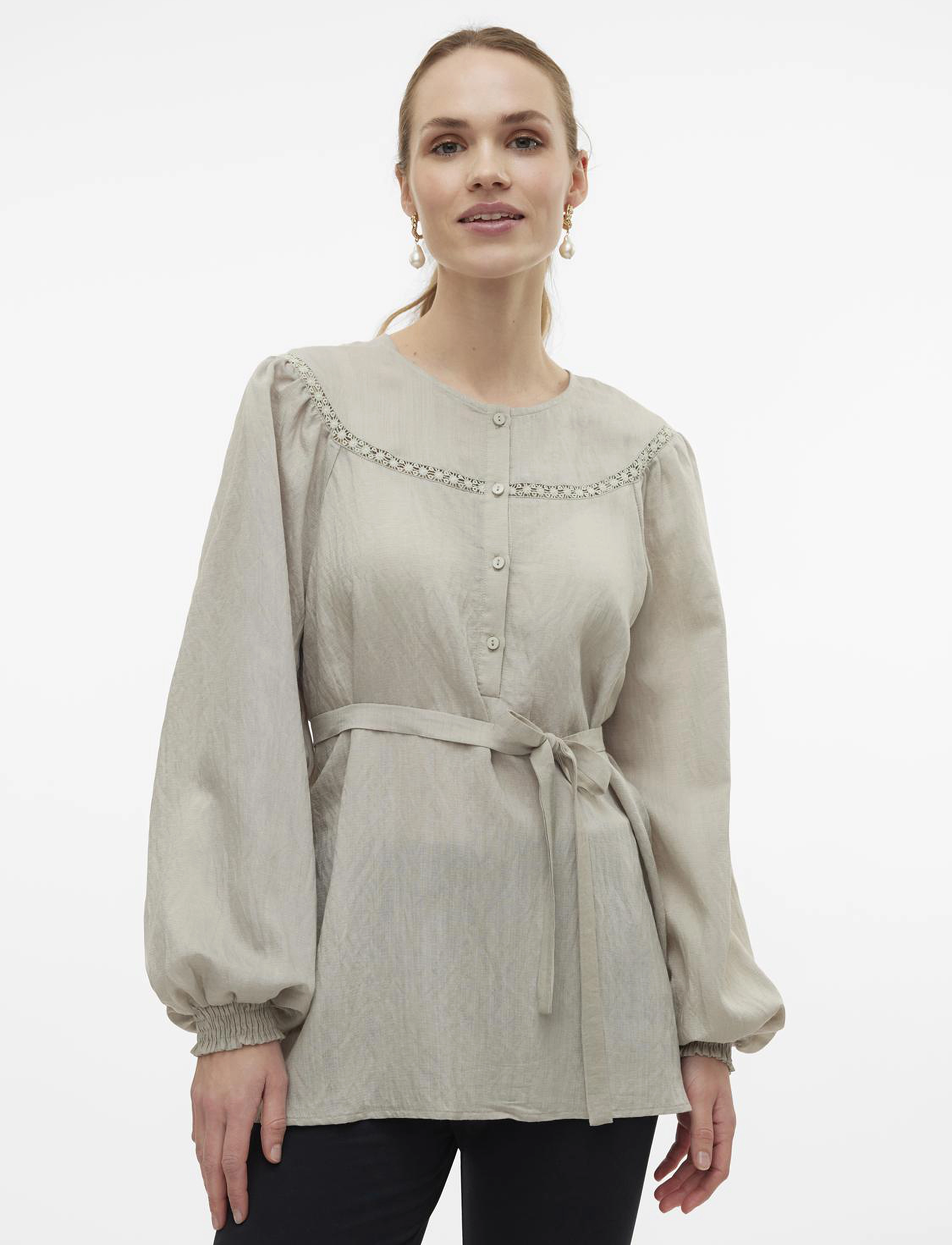Mamalicious - MLZIARA LIA L/S WO TOP 2F - barn - cool grey - 2