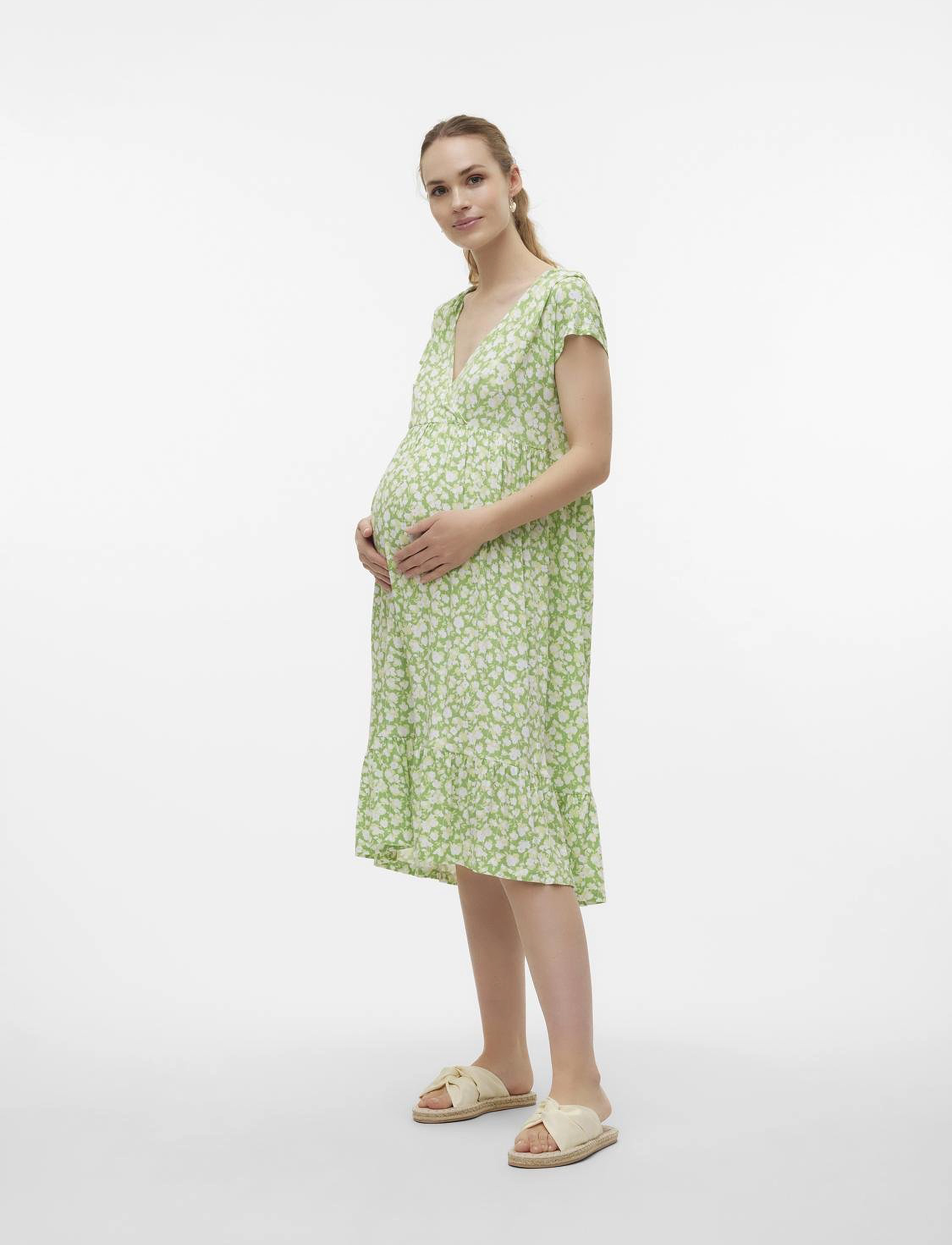 Mamalicious - MLHELEN TESS SS JRS MIDI AOP DRESS 2F - jadesheen - 5
