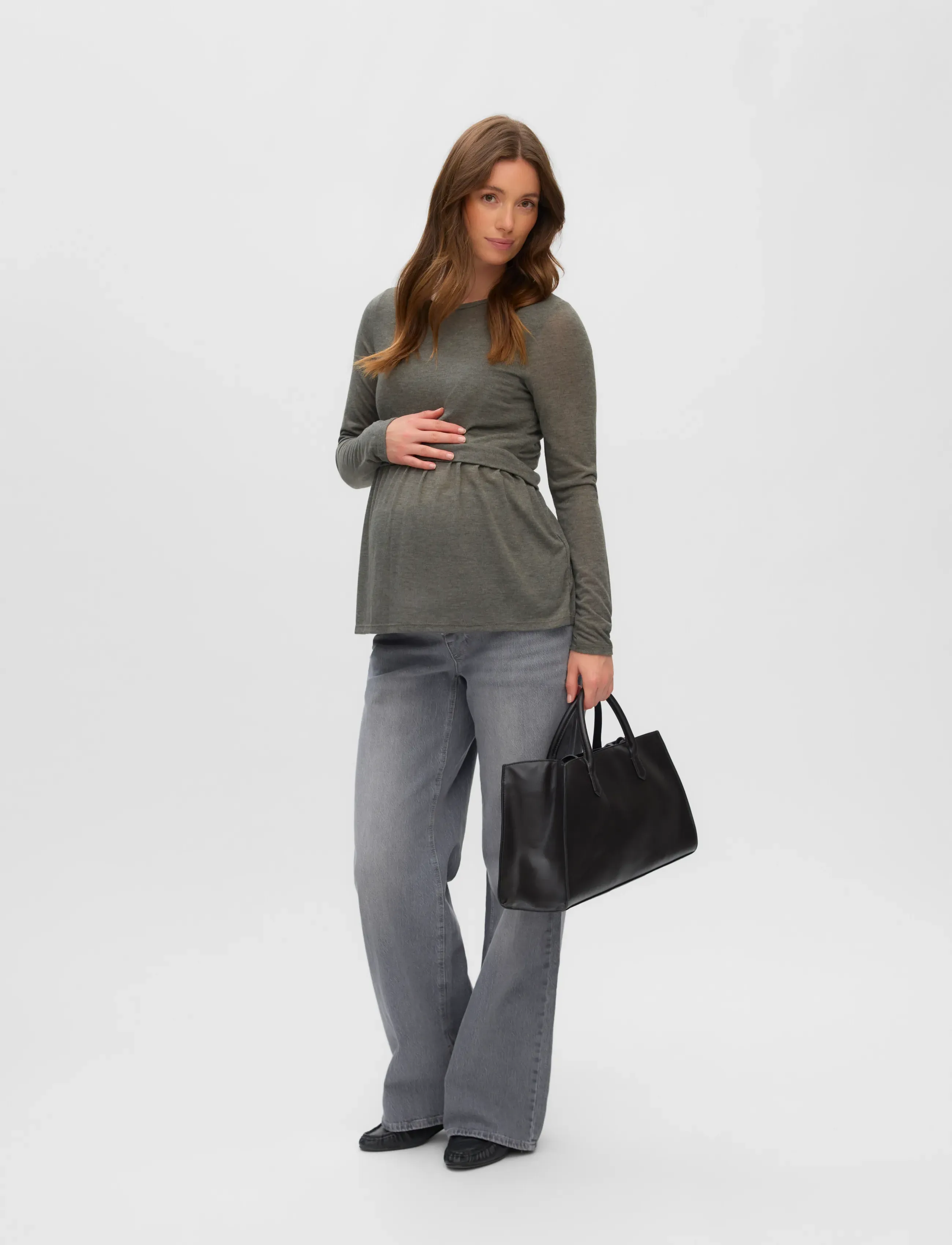 Mamalicious - MLANABELLA LS JUNE JRS TOP 2F - herbstliche kleidung - forest night - 3