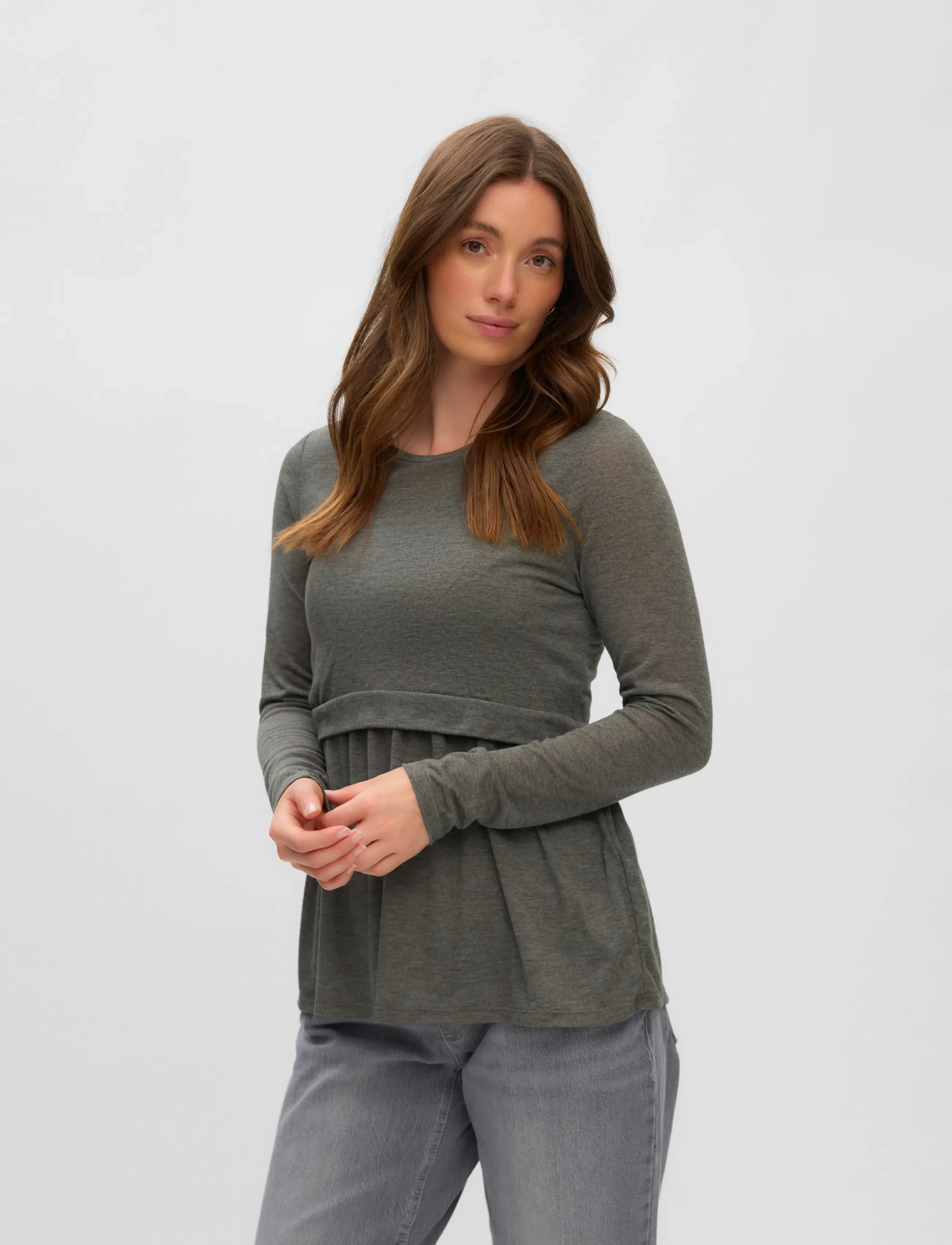 Mamalicious - MLANABELLA LS JUNE JRS TOP 2F - herbstliche kleidung - forest night - 4