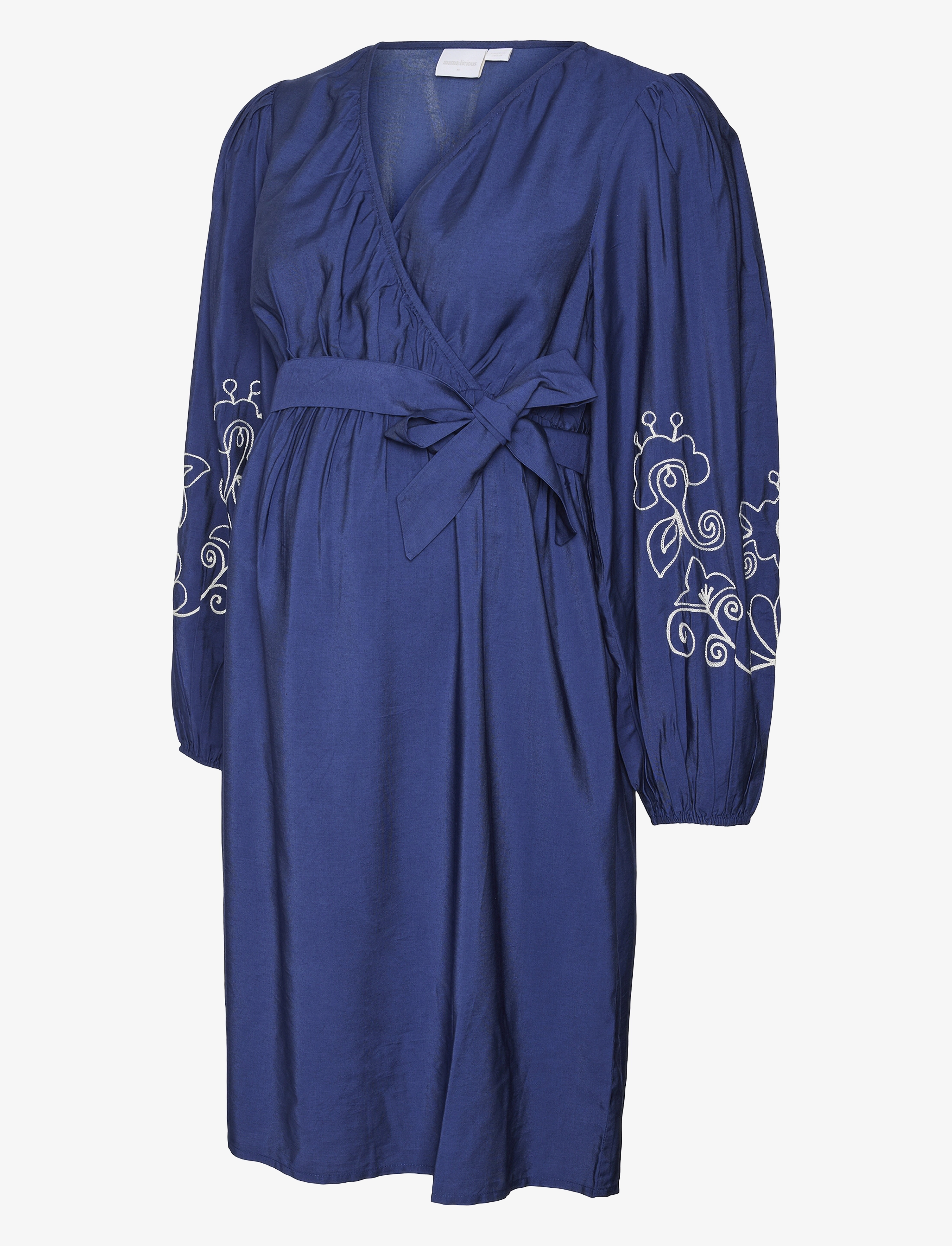 MAMALICIOUS Mlnanaz Tess L/S Wo Abk Kleid 2F Blau - M - Kinder