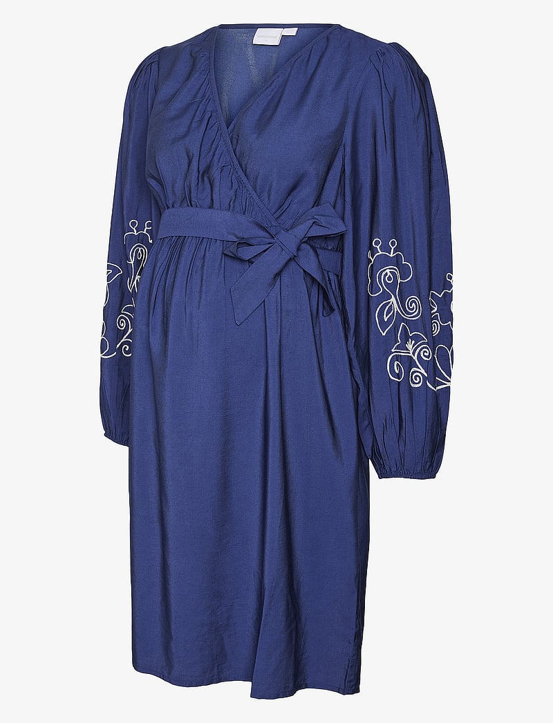 Mamalicious - MLNANAZ TESS L/S WO ABK DRESS 2F - medieval blue - 1