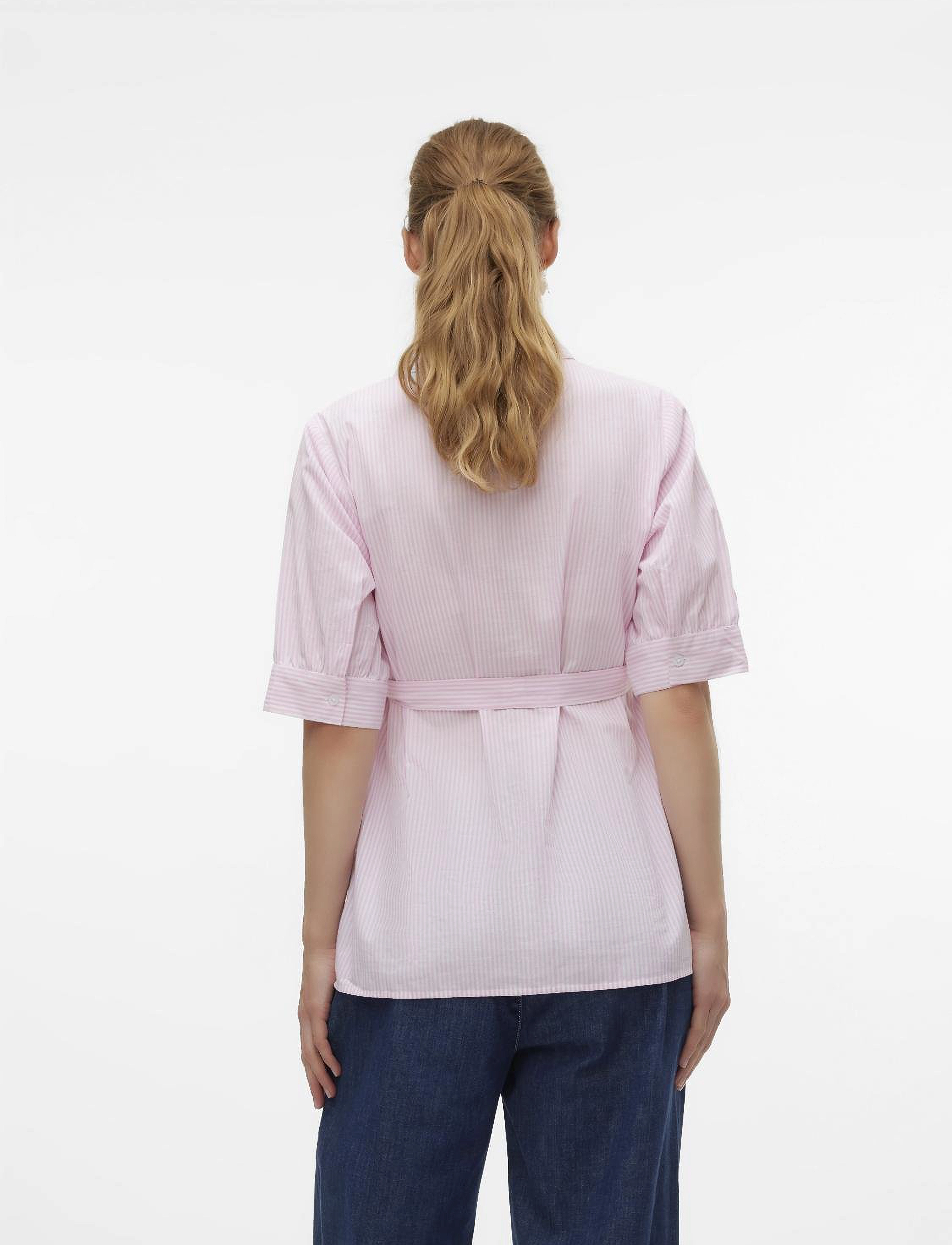 Mamalicious - MLLETICIA 2/4 WO SHIRT 2F - snow white - 4