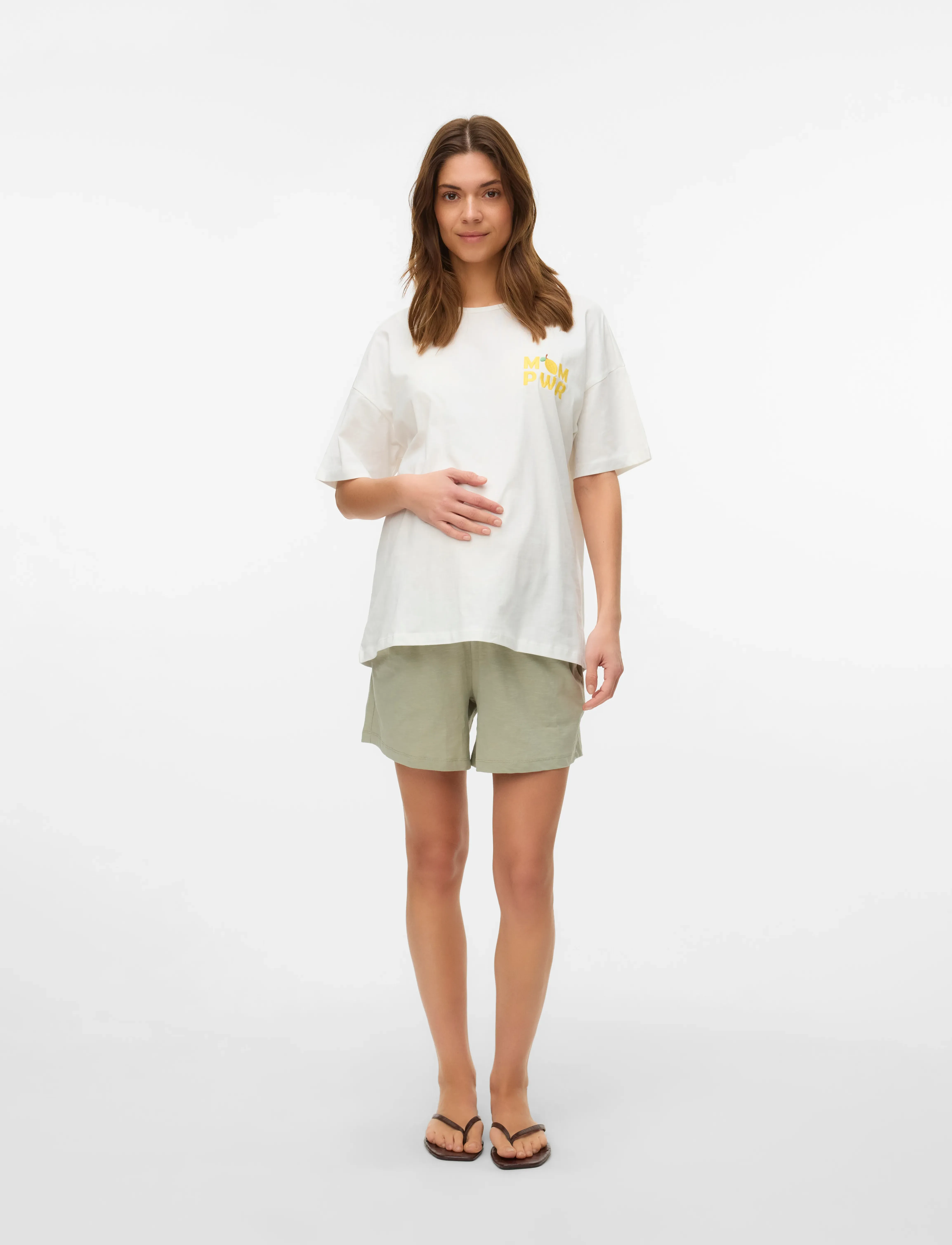 Mamalicious - MLIVY JERSEY SHORTS NOOS - bottoms - desert sage - 4