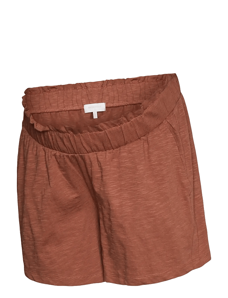 Mamalicious - MLIVY JERSEY SHORTS NOOS - underdele - mahogany - 1