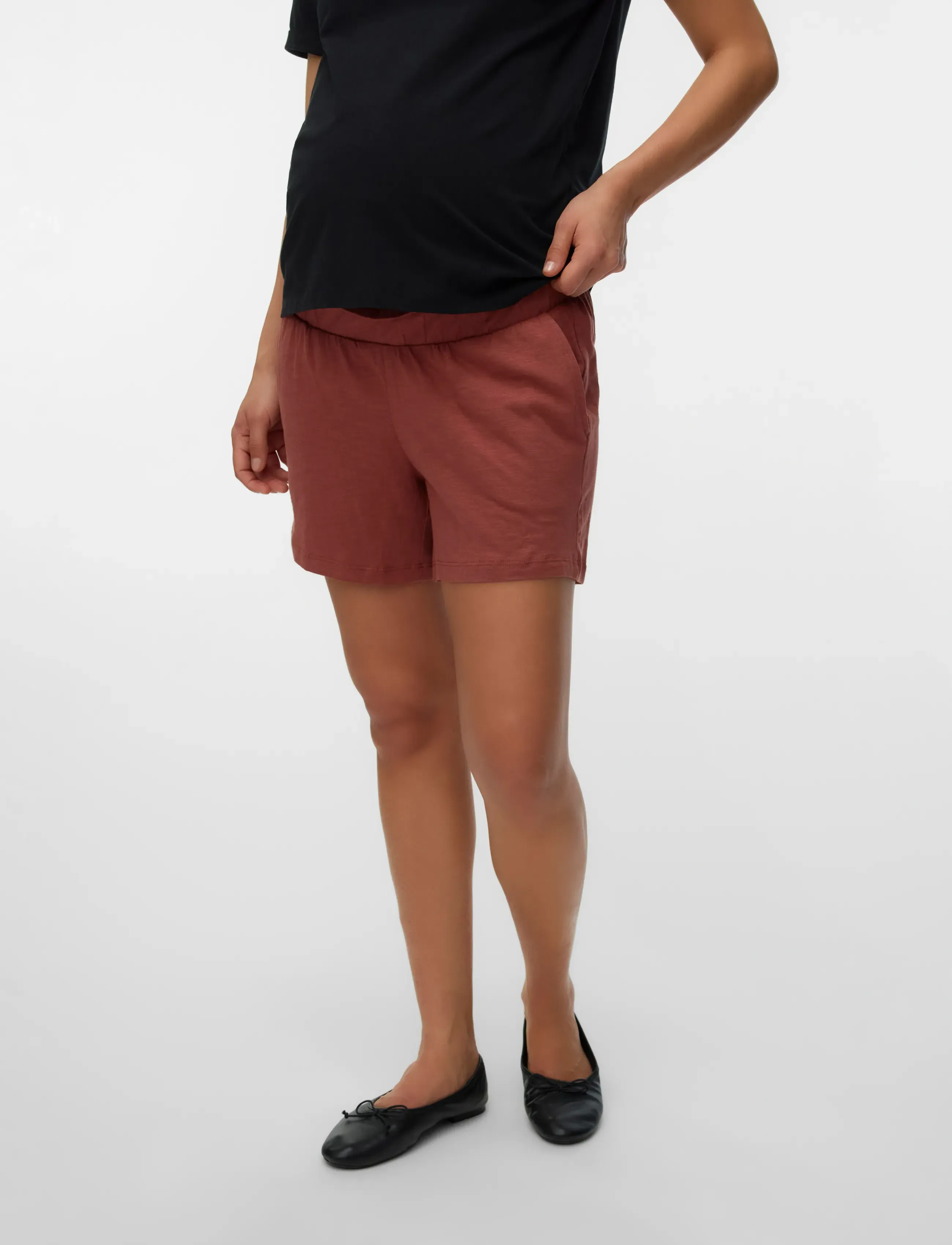 Mamalicious mlivy Jersey Shorts Noos, XS, Brown, Shorts > Svedeshorts, Dame
